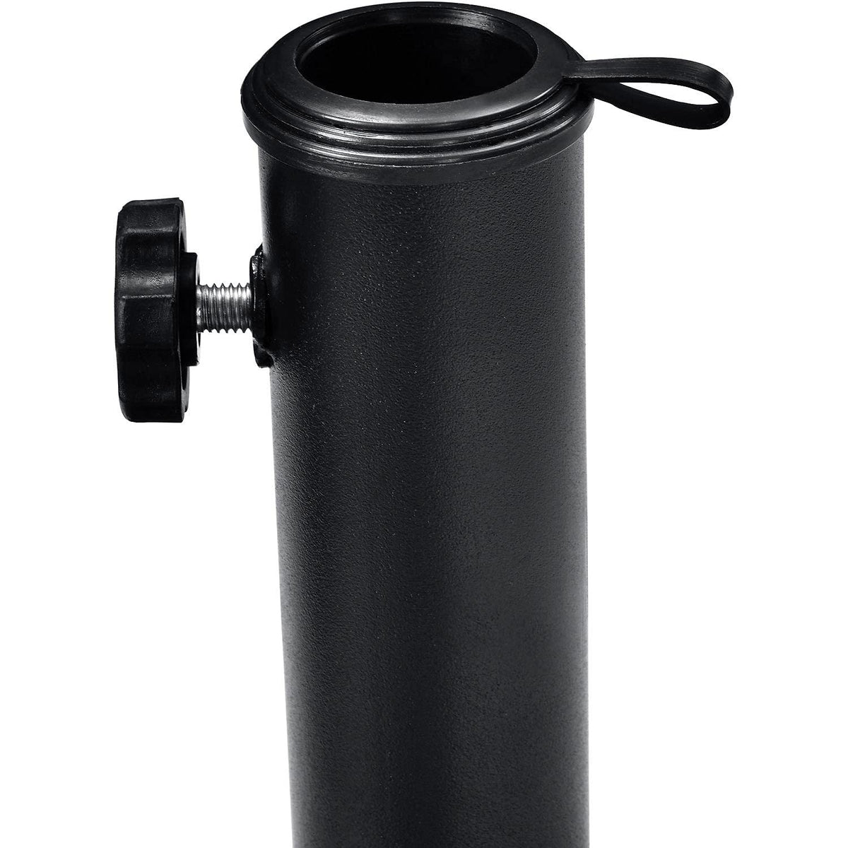 Concrete Umbrella Base by Global Industrial – 18"L x 18"W x 13.5"H, Concrete, Black, Model 695474