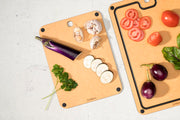 Fibre Wood Cutting Board with Silicone Feet by Cuisipro – 0.3"L x 11"W, Wood, Natural/Slate, Model 74791600