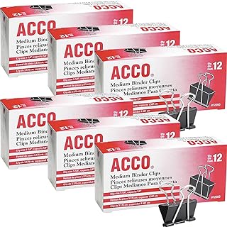 ACCO Brands A7072050 Binder Clips, Medium, 72-Count