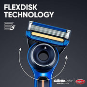 Gillette Bugatti Heated Razor Kit / 1 Count (Pack of 1) / Blue Cartridge Razors