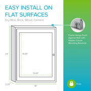 Ghent 24" x 18" / Black / 1-Door Bulletin Boards