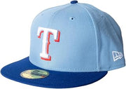 New Era 59FIFTY 70540994 Cap Texas Rangers Authentic Collection Light Blue x Blue Multi/Light Blue x Blue Multi Brand Size: 7 3/4 Japanese Size: 24.2 inches (61.5 cm)