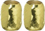 2-Pack - Berwick-Offray - Gold Glitter - Splendorette Crimped Curling Ribbon - BCE12-81 - Bundle of 2 Mini Kegs - Each is 66 ft per Keg.
