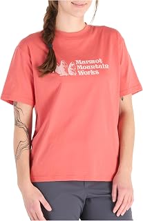 MARMOT Women's MMW Short-Sleeve Tee Shirt - Screen Printed Graphic on Soft, Breathable, Eco-Friendly Cotton/Poly Blend