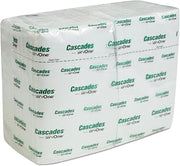 2410 Cascades for ServOne Napkins, 1-Ply, 6 1/2 x 4 1/4, White, 376/Pk, 6016/Carton