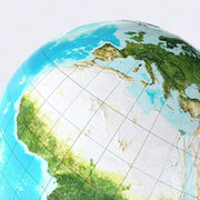 Raised Relief Globe of The Earth 54 Inch Diameter by NA – Metal, Model EARTH-135-S-R-C-N