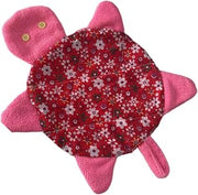 Floor Turtle Foot Mop, Washable Spill Towel, Pink, 1 Pack | Soft cotton fabric, reusable household cleanup, kitchen and bathroom placement, pet bowl splash control, hanging tail loop