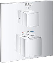 GROHE Grohtherm Cube 24153000 Thermostatic Shower Mixer Tap with SafeStop Safety Function Chrome