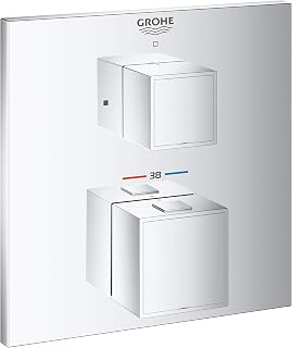 GROHE Grohtherm Cube 24153000 Thermostatic Shower Mixer Tap with SafeStop Safety Function Chrome