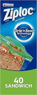 Ziploc Sandwich Bags, Easy Open Tabs, 40 Count