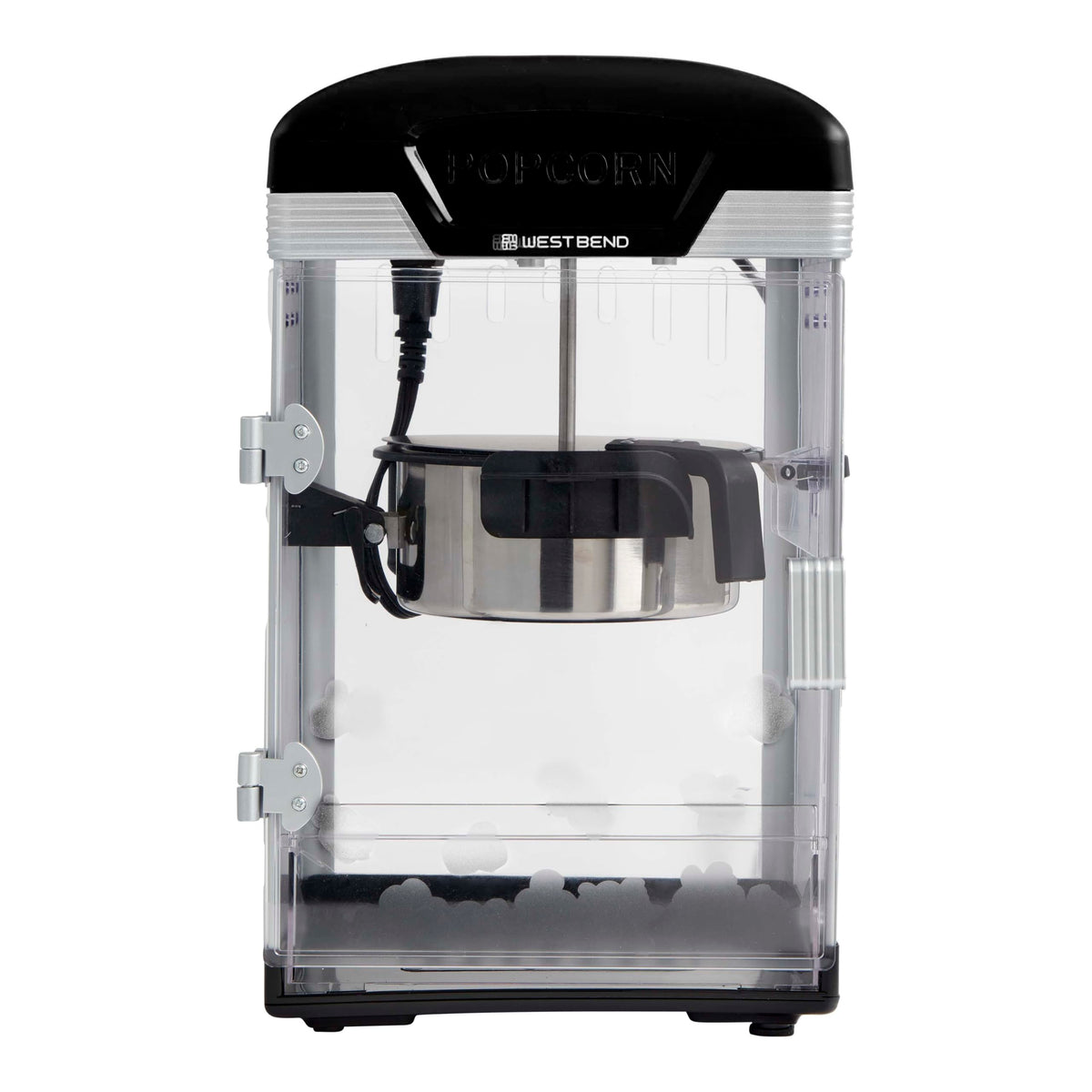 Theater Crazy Popcorn Machine by West Bend – 4 Qt., 4.0 quarts, Polycarbonate (PC), Black, Model PCWBTCBK13