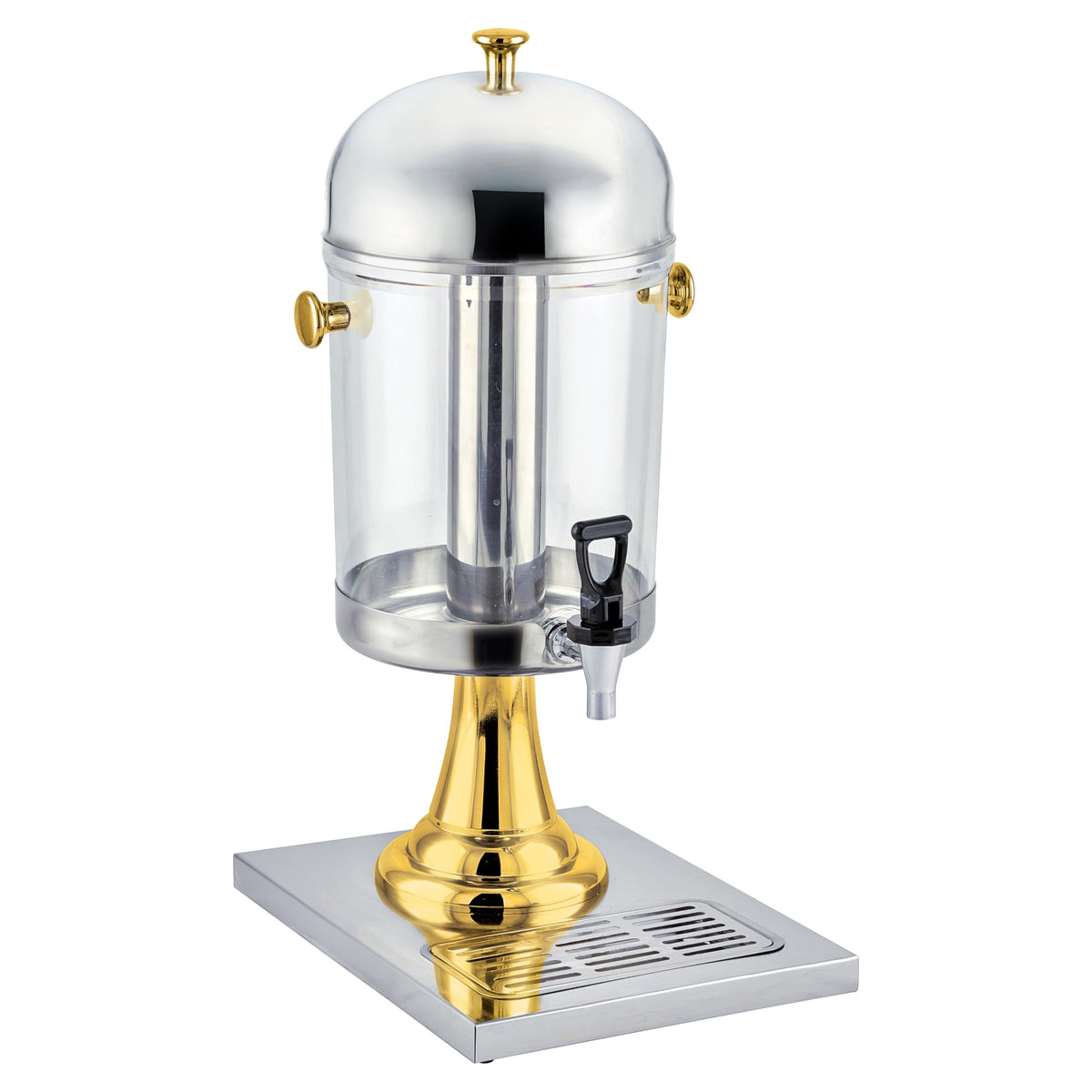 Gold 7 1/2 qt Stainless Steel Juice Dispenser by Winco – 7-1/2 Quart, 2.2 gallons, Stainless Steel