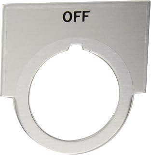 SIEMENS 52NL12 Heavy Duty Inscribed Legend Plate, Water and Oil Tight, Class 51 and 52, 1-7/16" Height, 2" Width, "Off" Inscription
