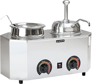 Paragon Pro-Deluxe 2029E Ladle/Pump Dual Warmer Operator-Facing for Professional Concessionaires Requiring Commercial Quality & Construction. Accommodates #10 Can, Stainless Steel