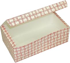 Dixie Automatic-Bottom Tuck Top Carryout Carton by GP PRO (Georgia-Pacific), Red Plaid, 330RP, (Case of 250)