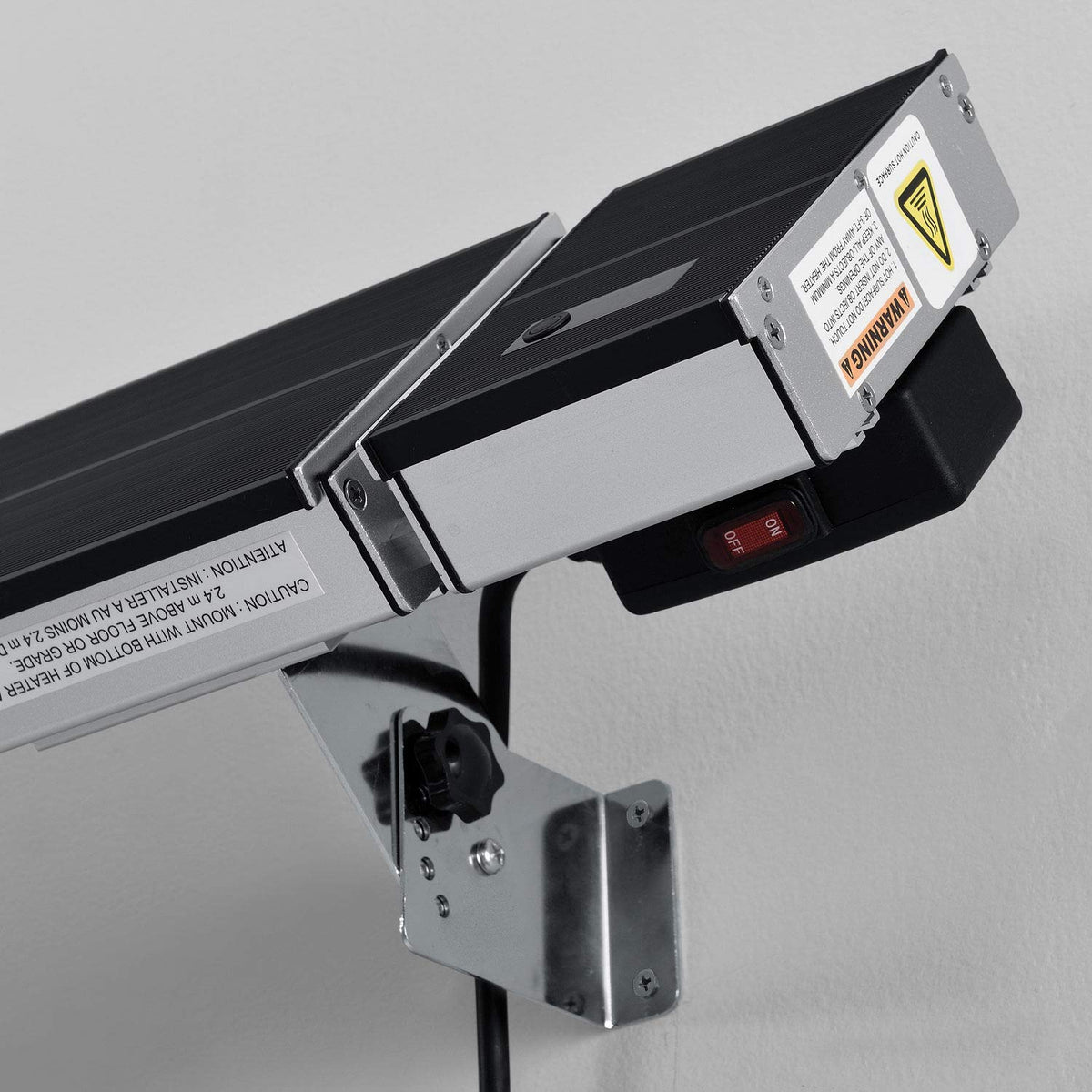 Infrared Patio Heater With Remote by Global Industrial – Aluminum, Black, Model SOLE