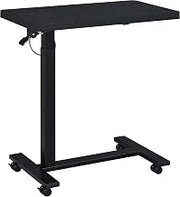 Coaster Home Furnishings - Westpark - Wood and Metal - Mobile Adjustable Side Table with C-Shape Profile, Rectangular Tabletop, and Metal Base - Living Room - Black - 930300