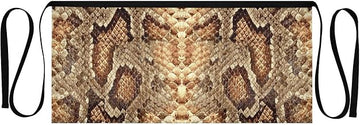 Kitchen Apron Brown Snakeskin | Unisex Server Apron with 3 Pockets, Adjustable for Waiters, Gardeners, Kitchen, BBQ, Painting and Restaurant Work