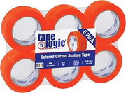 Tape Logic 2 Inch x 110 Yards Orange Packing Tape, 2.2 Mil Thick, Pack of 6 Rolls, For Packaging, Shipping, Moving and Color Coding