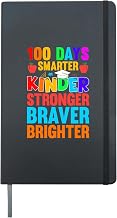 100 Days Smarter Kinder Stronger Braver Brighter Student Hardcover Journal, Black