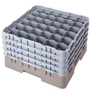 (36S1058151) 36 Compartment Stemware & Tumbler Glass Rack - Camrack® by Cambro – 11-Inch, Plastic, Soft Gray