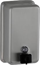 Bobrick Surface-Mounted Soap Dispenser, Vertical Tank Satin-Finish Stainless Steel (40-fl oz Capacity)