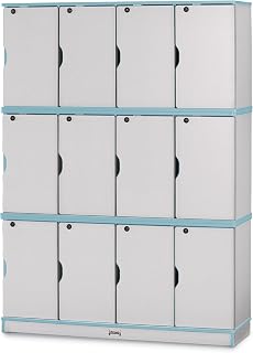 Jonti-Craft Rainbow Accents 4697JC131 Stacking Lockable Lockers - Triple Stack - Coastal Blue