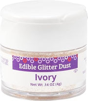 DecoPac Edible Glitter Dust | Ivory | Edible Sparkle Powder For Cake Decorating, Cakes, Cupcakes, Cookies, and Donuts - 4g
