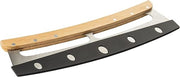 Tablecraft 12952 Rocking Pizza Cutter, 13.25"" x 4.75"", Stainless Steel Blade with Rubberwood Handle, Ergonomic, Includes Blade Cover, Hand Wash Only