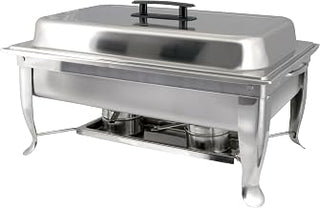 Winco 8-Quart Foldable Frame Chafer Set, Full | Collapsible frame for easy transport, Great for Hot Holding, Buffet Lines, Banquets, Events and Food Displays