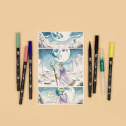 Dual Brush Pen Art Markers by Tombow – 1 Count (Pack of 7), Multicolor, Model 72563