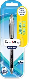 Paper Mate Flexgrip Elite Ballpoint Pens | Medium Point (1.4mm) | Black | Retractable | 1 Count