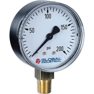 2" Pressure Gauge by Global Industrial – Brass, Model 52925616