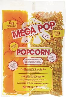 Gold Medal Mega Pop Butter Corn/Oil/Salt Kits 8 oz. Pouch