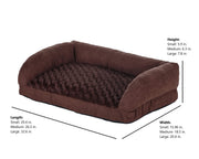 Buddy's 2.5" Thick Memory Foam Comfort Cushion Dog Bed Pillow by New Age Pet – Small, Polyester, Brown, Model CSH303S