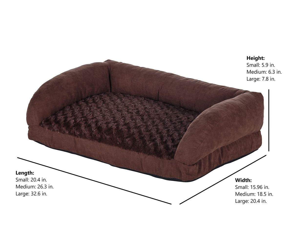 Buddy's 2.5" Thick Memory Foam Comfort Cushion Dog Bed Pillow by New Age Pet – Small, Polyester, Brown, Model CSH303S