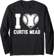 I Heart Curtis Mead Prospect Baseball Fan Gear Long Sleeve T-Shirt