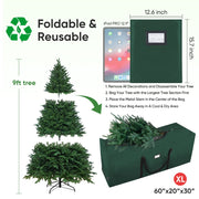 Baleine Artificial Tree Storage Bag, 9 ft Capacity, Green