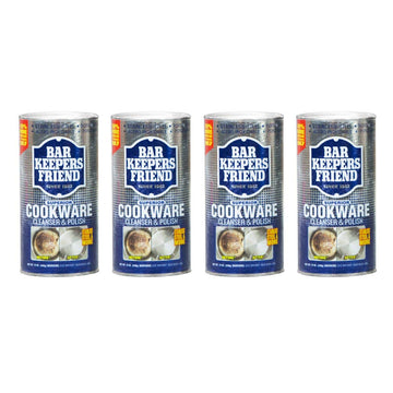 Cookware Cleanser by Bar Keepers Friend – 12 Ounce (Pack of 4), Stainless Steel, Pack of 4