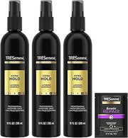 TRESemmé Extra Hold Non-Aerosol Hairspray 3-Pack + Travel Size | Strong Hold with Humidity Resistance and Touchable Finish | Includes Travel Size Bottle
