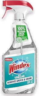 Windex Vinegar Glass and Surface Cleaner Spray Bottle, Packaging Designed to Prevent Leakage and Breaking, Surface Cleaning Spray, 23 Fl Oz
