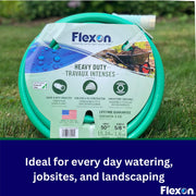 5/8-Inch x 50-Foot Heavy Duty 5-Ply Garden Hose by Flexon – 50 FT, Polyvinyl Chloride (PVC), Green, Model FXG5850CNEC