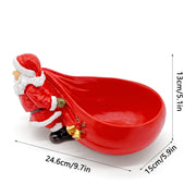 Cnpinsen Santa Claus Candy Dish, Resin Figurine Bowl, Red