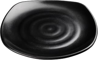 Winco WDM013-303, 10-3/4-Inch Dia Ardesia Rika Black Melamine Square Plates, Serving Platters, Dinner Plate Set of 24
