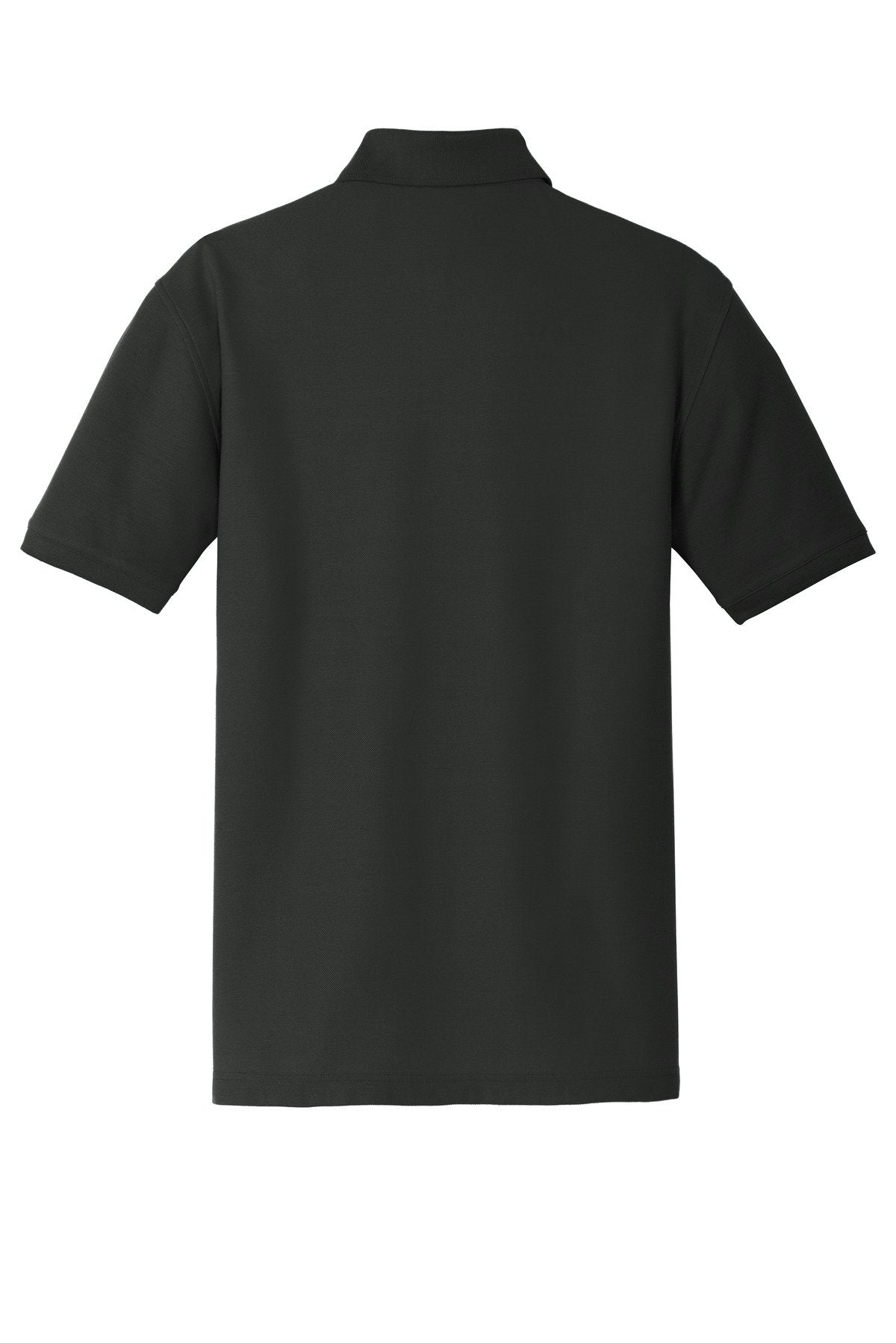 Unisex Core Classic Pique Polo by Port Authority – Large, Cotton/Polyester Blend, Deep Black, Model 1143254