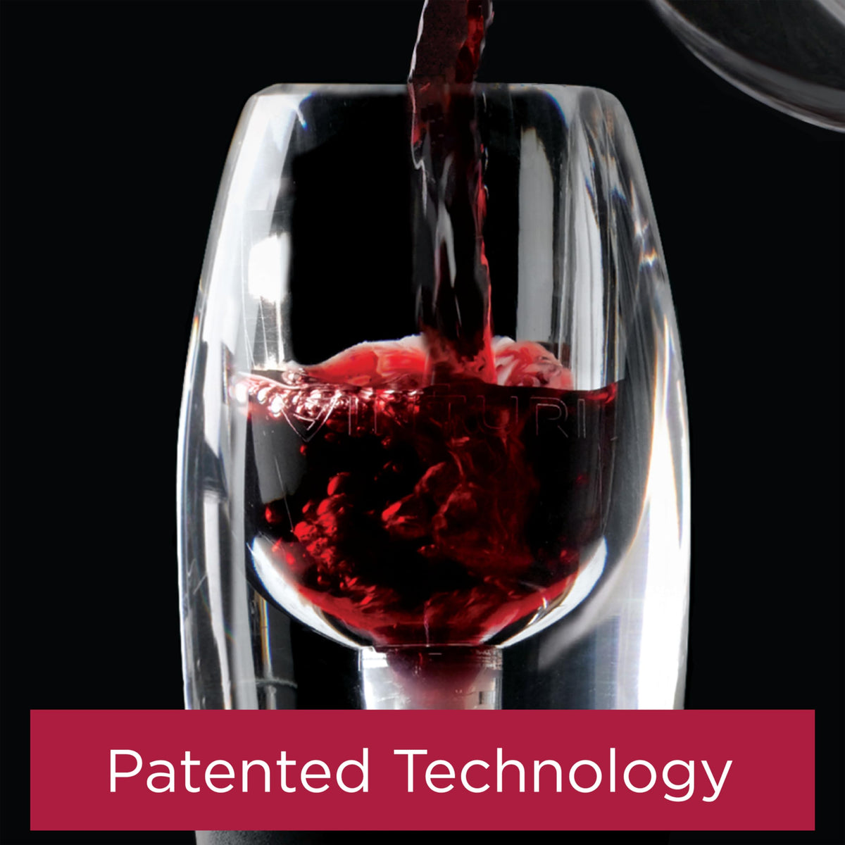 Wine Aerator Pourer and Decanter for Red Wines Patented Design Perfectly Aerates Wines By The Glass or Bottle With Distinctive Sound by Vinturi – 25.4 Ounces, Model V1010