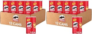 Pringles Potato Crisps Chips, Lunch Snacks, Office and Kids Snacks, Grab N' Go, Original, 2.3 Ounce (Pack of 24)