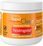 Neutrogena Rapid Clear Acne Treatment Pads, Salicylic Acid, 60 Count