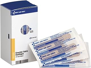 First Aid Only FAE-6200 SmartCompliance Refill Fabric Knuckle Bandages, First Aid Kit Refill Supplies for Business, Worksite, and Home, 20 Count
