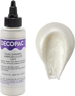 DecoPac Premium Airbrush Color, Pearl Shimmer, Edible Airbrush Paint for Decorating Cakes, Cupcakes, and Cookies, Food Coloring, 4oz